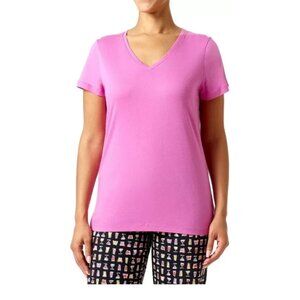 Hue Women's Short Sleeve V-Neck Pajama T-Shirt Size XL